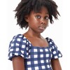 Gingham One Piece Swimsuit, Navy - One Pieces - 5