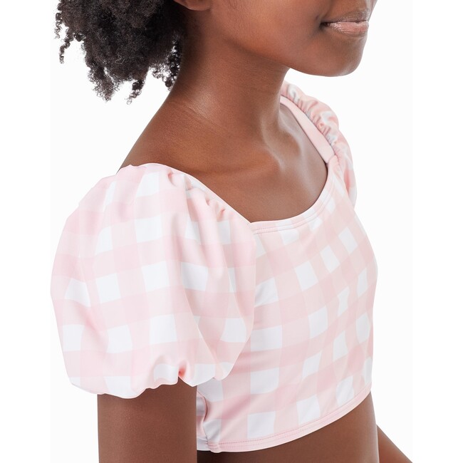 Gingham Two Piece Swimsuit, Pink - Two Pieces - 6
