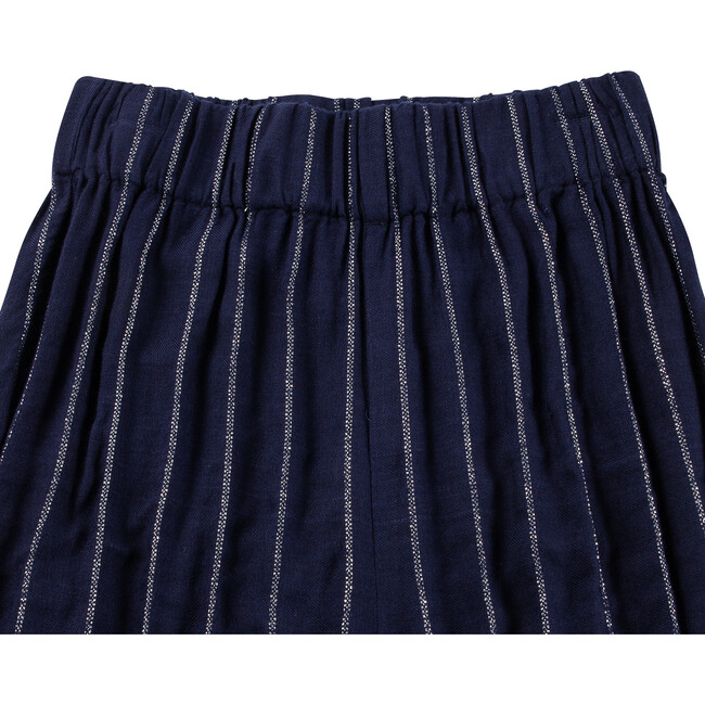 Metallic Striped Coverup Set, Navy - Cover-Ups - 4
