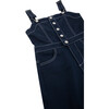 Henley Wide Leg Jumpsuit, Navy - Rompers - 3