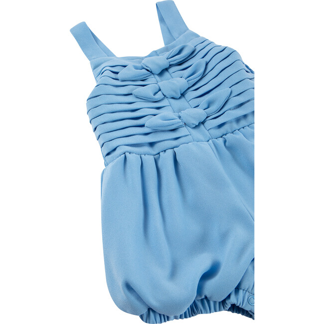 Tie Front Romper Blue - Rompers - 3