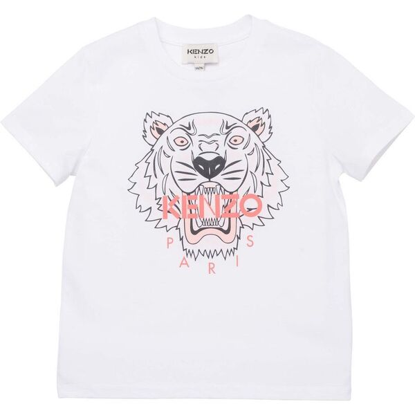 Tiger Graphic T-Shirt, White - Kenzo Tops | Maisonette