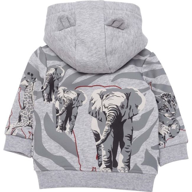 Animal Print Sweatshirt, Gray