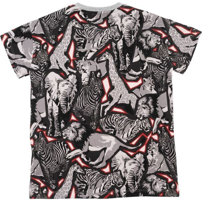 Animal Print T-Shirt, Gray