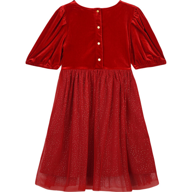Velvet Tulle Dress, Red