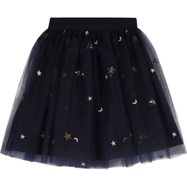 Tulle Skirt With Sequins, Blue