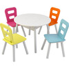 Round Storage Table and 4 Chair Set, Highlighter - Play Tables - 1 - thumbnail