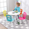 Round Storage Table and 4 Chair Set, Highlighter - Play Tables - 2