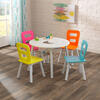 Round Storage Table and 4 Chair Set, Highlighter - Play Tables - 3