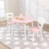 Round Storage Table and 2 Chair Set, Pink/White - Play Tables - 3