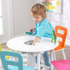 Round Storage Table and 4 Chair Set, Highlighter - Play Tables - 4