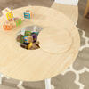 Round Storage Table and 2 Chair Set, Natural/White - Play Tables - 5 - thumbnail