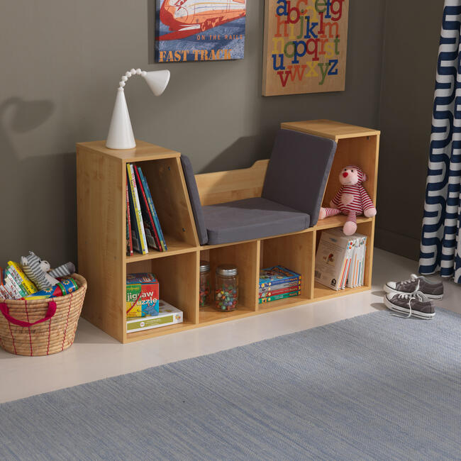 Bookcase with Reading Nook, Natural