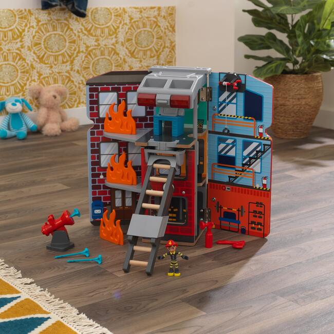 KidKraft Adventure Bound™: 2-in-1 Transforming Fire Truck Play Set - Transportation - 5