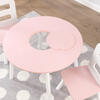 Round Storage Table and 2 Chair Set, Pink/White - Play Tables - 5