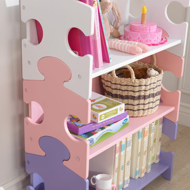 Puzzle Bookshelf, Pastel - Bookcases - 3