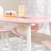 Round Storage Table and 2 Chair Set, Pink/White - Play Tables - 7