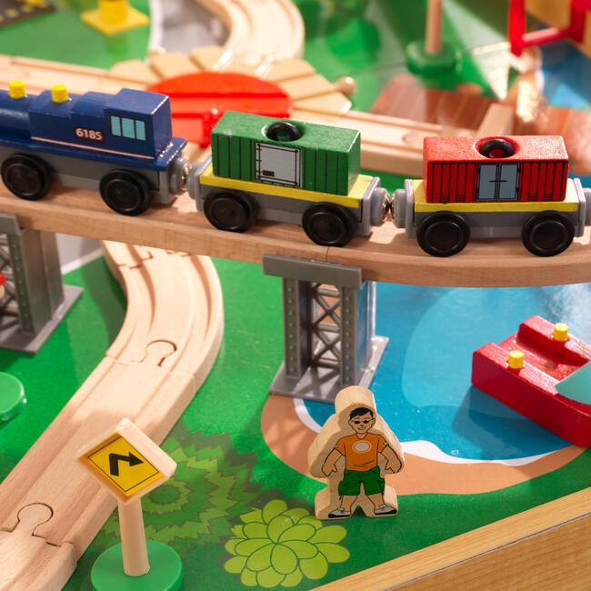 Adventure Town Railway Train Set & Table with EZ Kraft Assembly™ - Transportation - 8