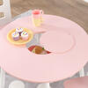 Round Storage Table and 2 Chair Set, Pink/White - Play Tables - 8