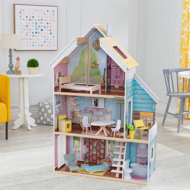 Zoey Magic Lights & Sounds Dollhouse With Ez Kraft Assembly™ - Kidkraft 