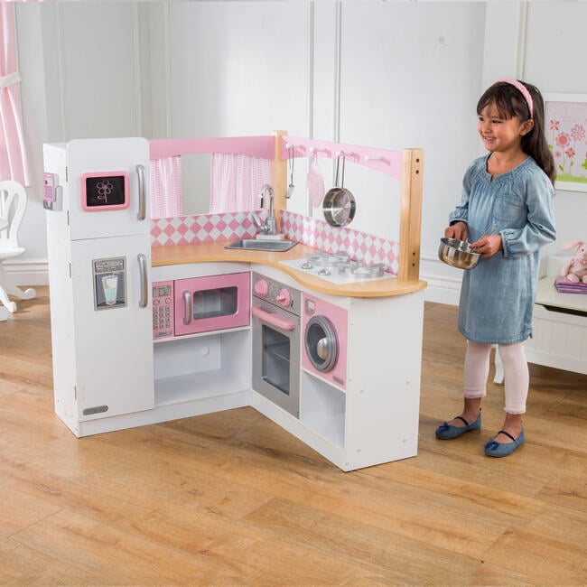 Kidkraft grand gourmet corner wooden play kitchen online