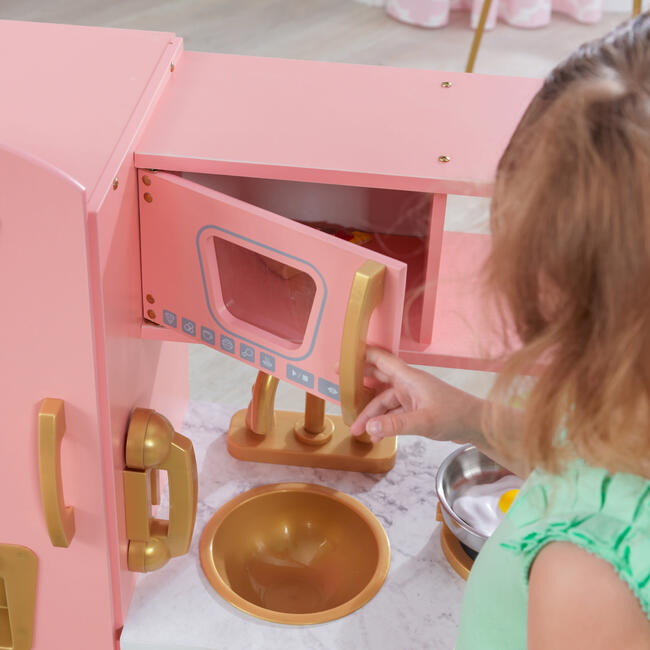 Limited Edition Vintage Kitchen, Pink/Gold - Play Kitchens - 6
