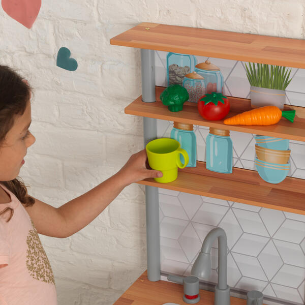 kidkraft gourmet chef play kitchen with ez kraft assembly