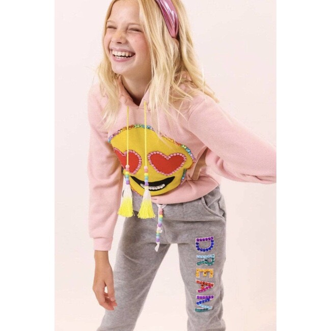 Ultimate Emoji Gem Hoodie, Pink - Sweaters - 3