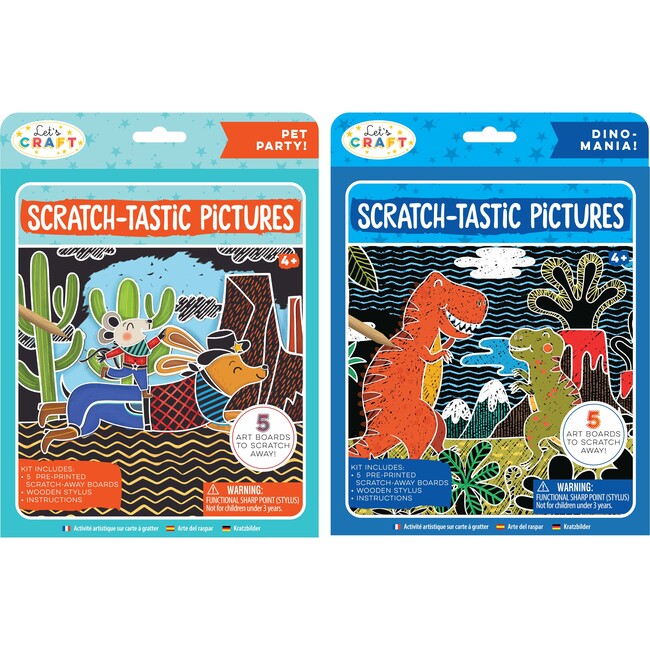 Scratch-Tastic Pictures Bundle: Pets & Dinos
