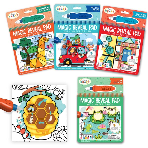 Magic Reveal Pads Bundle: STEAM Learning - Bright Stripes Arts & Crafts ...