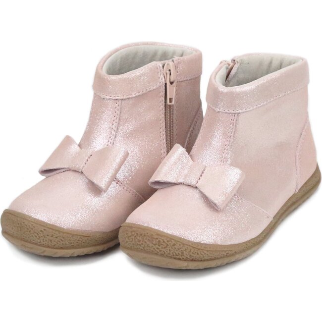 Suede Hillary Bow Boot, Blush