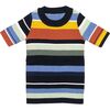 Striped Rib Knit Tee, Multi - Sweaters - 1 - thumbnail