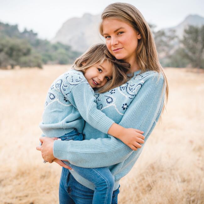 Bandana Sweater, Chambray - Sweaters - 4
