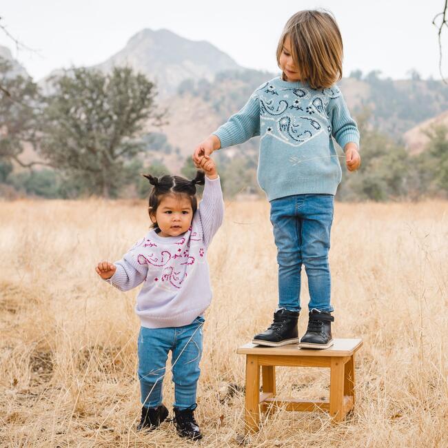 Bandana Sweater, Chambray - Sweaters - 5