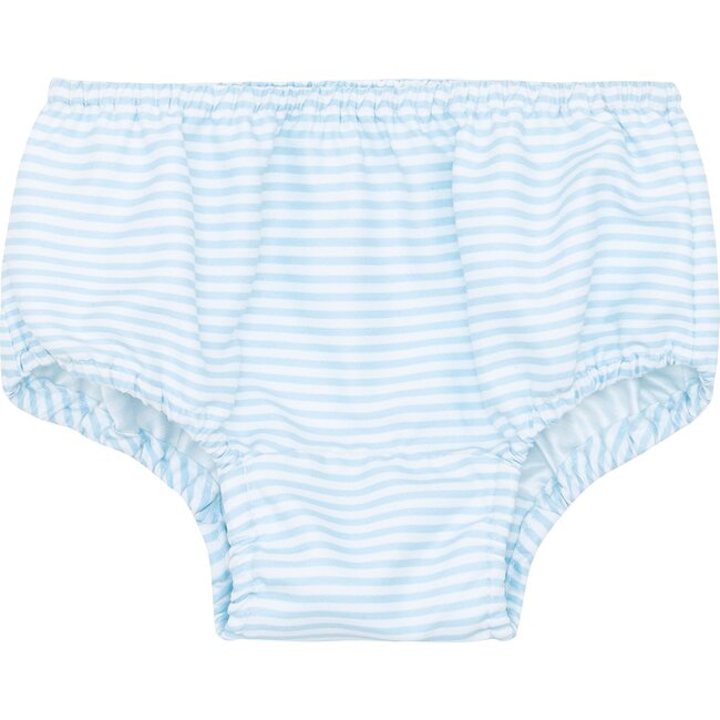 Powder Blue Stripe Diaper Bloomer Cover - Bloomers - 1