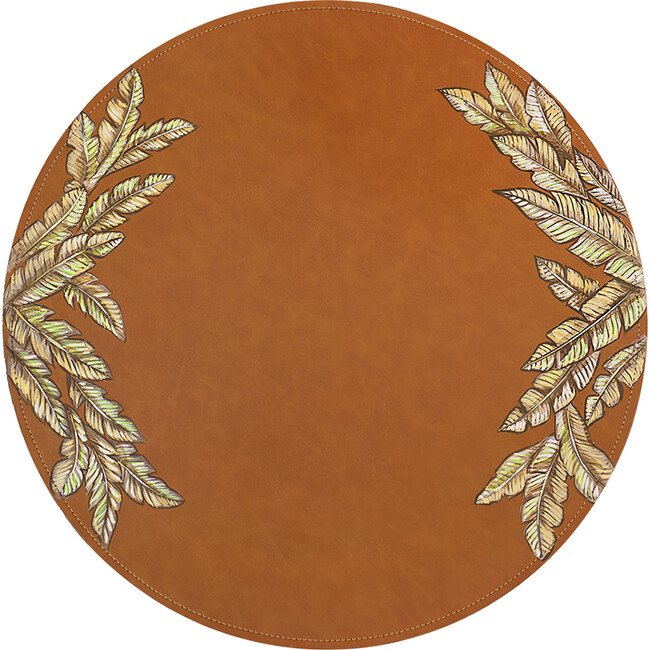 Gold Leaves Brown Placemat - Tabletop - 1 - zoom