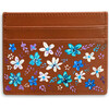 Women's Floral Impressionism Brown Cardholder - Bags - 1 - thumbnail