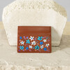 Women's Floral Impressionism Brown Cardholder - Bags - 2