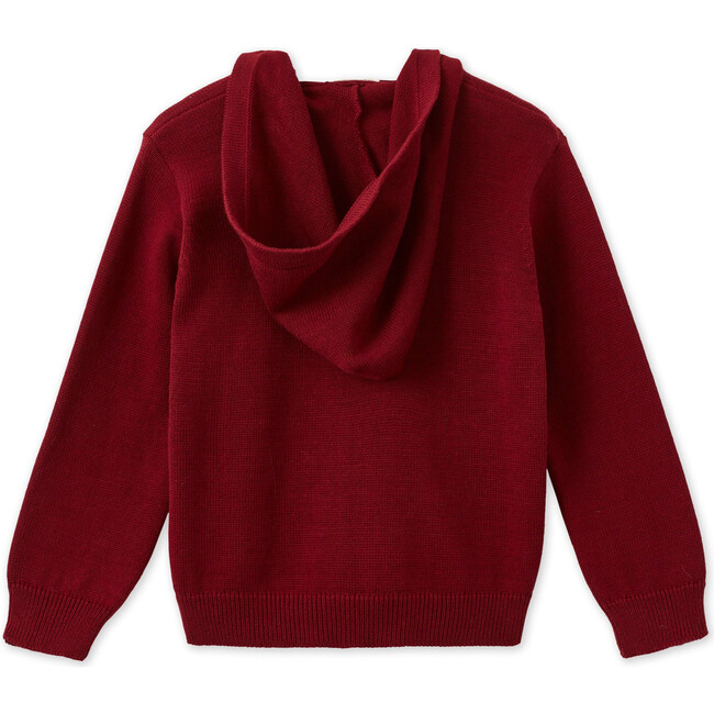 Organic Cotton Knit Cardigan, Red Jasper - Cardigans - 3