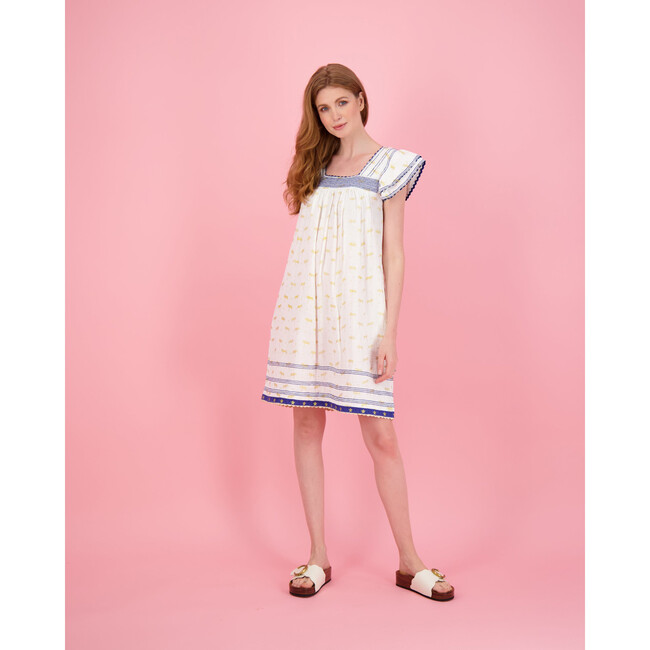Women's Sandrine Dress, Swaying Palm Gold - Dresses - 2