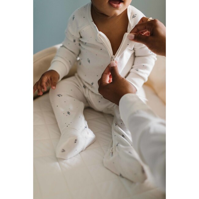 Rocketman Sleeper, Navy - Pajamas - 3