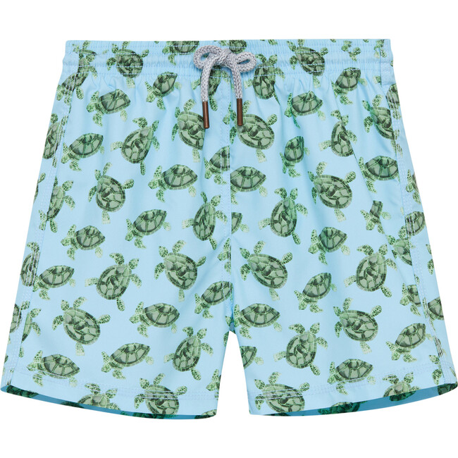 Turtle Swimshort, Blue And Turtle