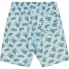 Mens Turtle Swimshort, Blue And Turtle - Swim Trunks - 2