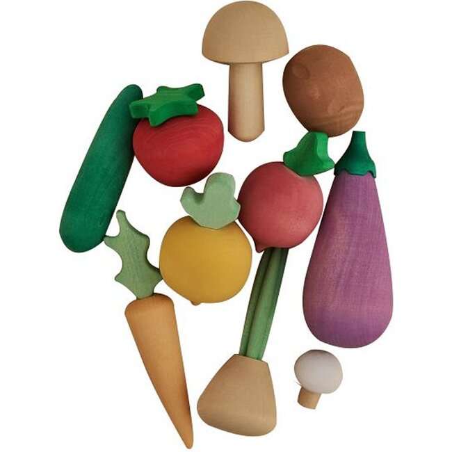 Wooden Vegetable Set