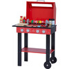 Little Helper Backyard BBQ Play Stand Play Kitchen, Red - Play Kitchens - 1 - thumbnail
