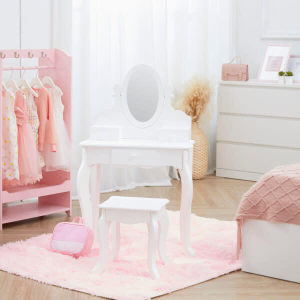 Little Princess Rapunzel Medium Vanity, White - Role Play Toys - 3