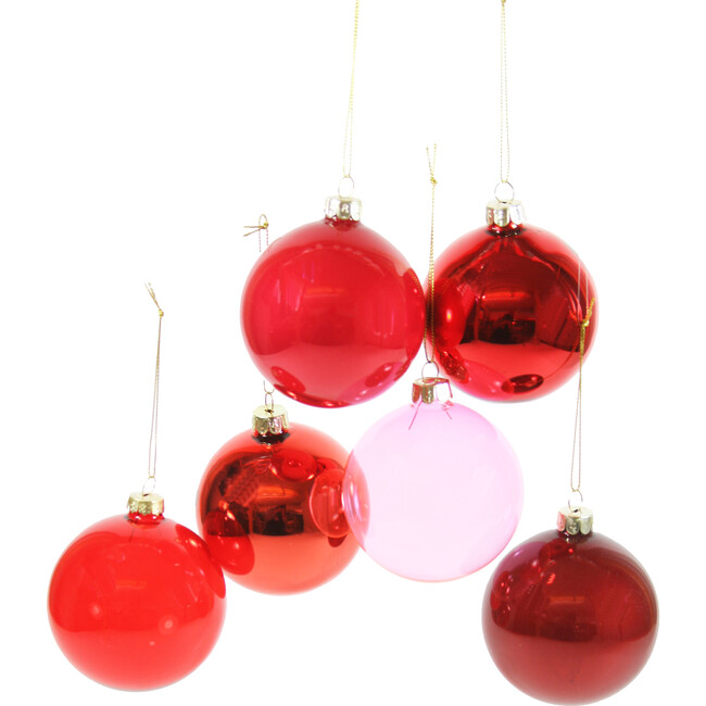 Giant Hue Ornament Set, Red