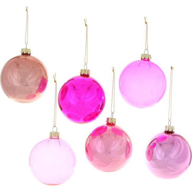 Giant Hue Ornament Set, Pink