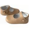 Leather Baby Mary Jane Crib Shoe, Sand - Dress Shoes - 1 - thumbnail