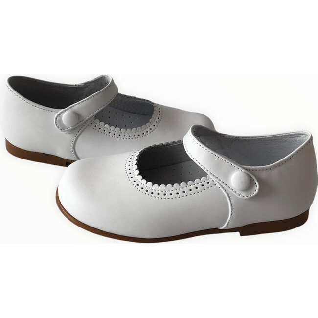Leather Mary Jane Shoe, White